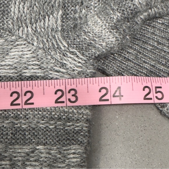 NORDSTROM Sweater Size XL Gray Tonal Fair Isle Merino Wool Alpaca Blend Crewneck - Picture 9 of 10